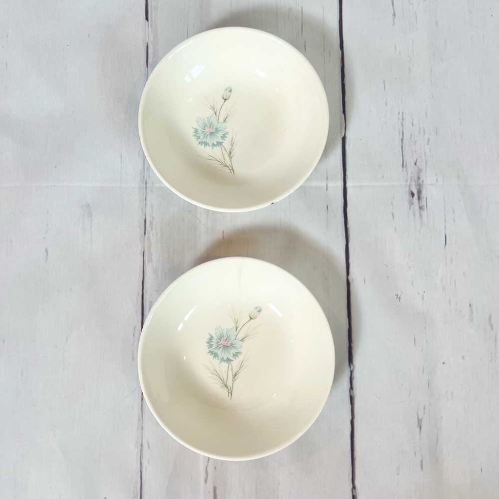 Vintage Taylor Smith Taylor Boutonniere Ever Yours 5.25" Fruit Dessert Bowls x2